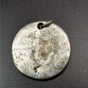 Solid silver nugget necklace pendant. P114